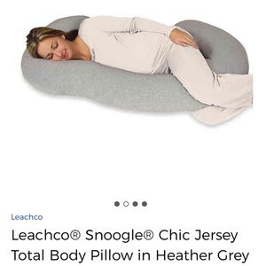 Leachco Snoogle Jersey Body Pillow in Heather Grey